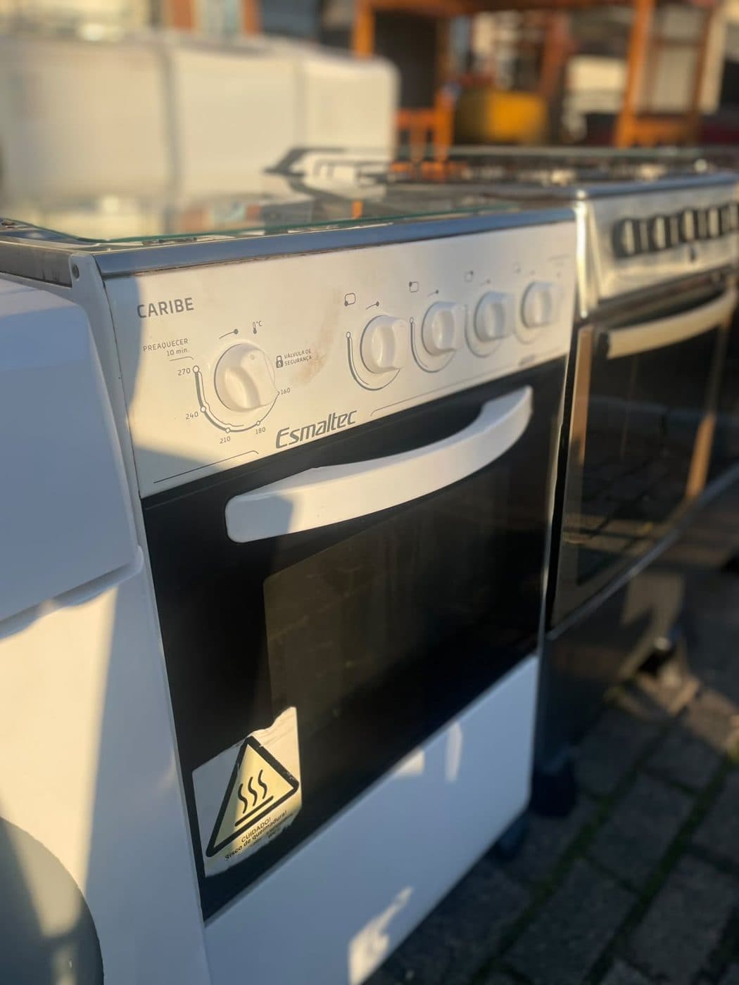 Fogão inox (Esmaltec), estado Seminovo